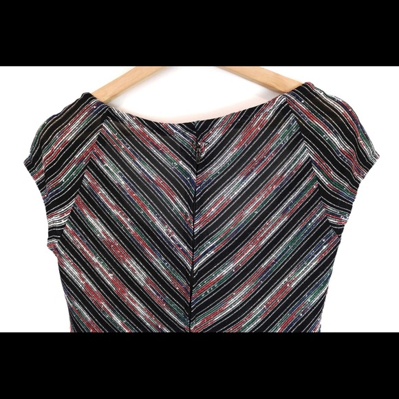 🍓VINTAGE 70s Disco Silver Black Glam Maxi Dress - Picture 4 of 8